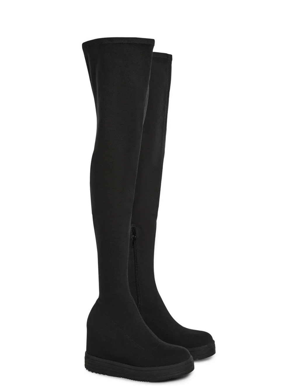 Women's Black Over-the-Knee Stretch Boots